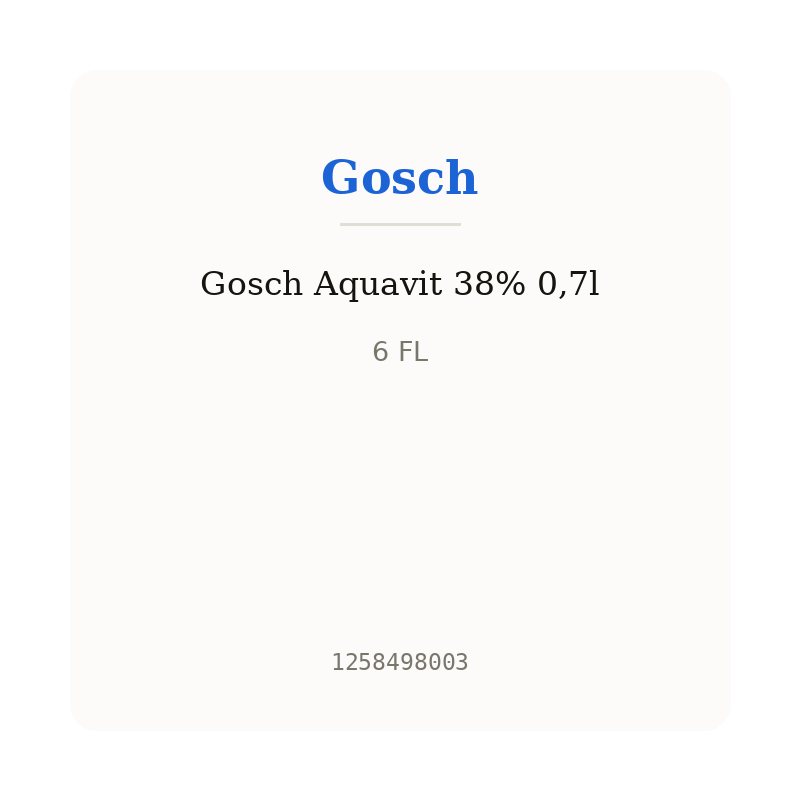 Gosch Aquavit 38% 0,7l