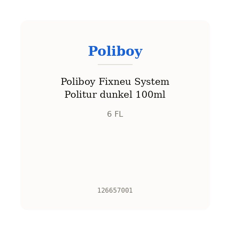 Poliboy Fixneu System Politur dunkel 100ml