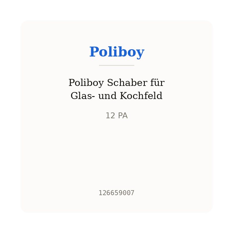 Poliboy Schaber für Glas- und Kochfeld