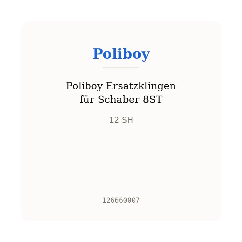 Poliboy Ersatzklingen für Schaber 8ST