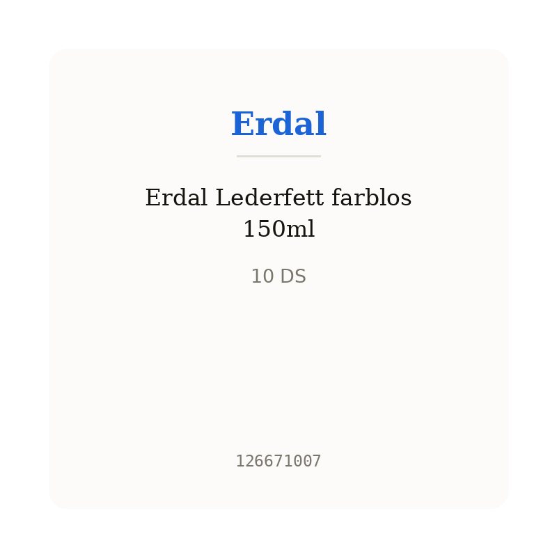 Erdal Lederfett farblos 150ml