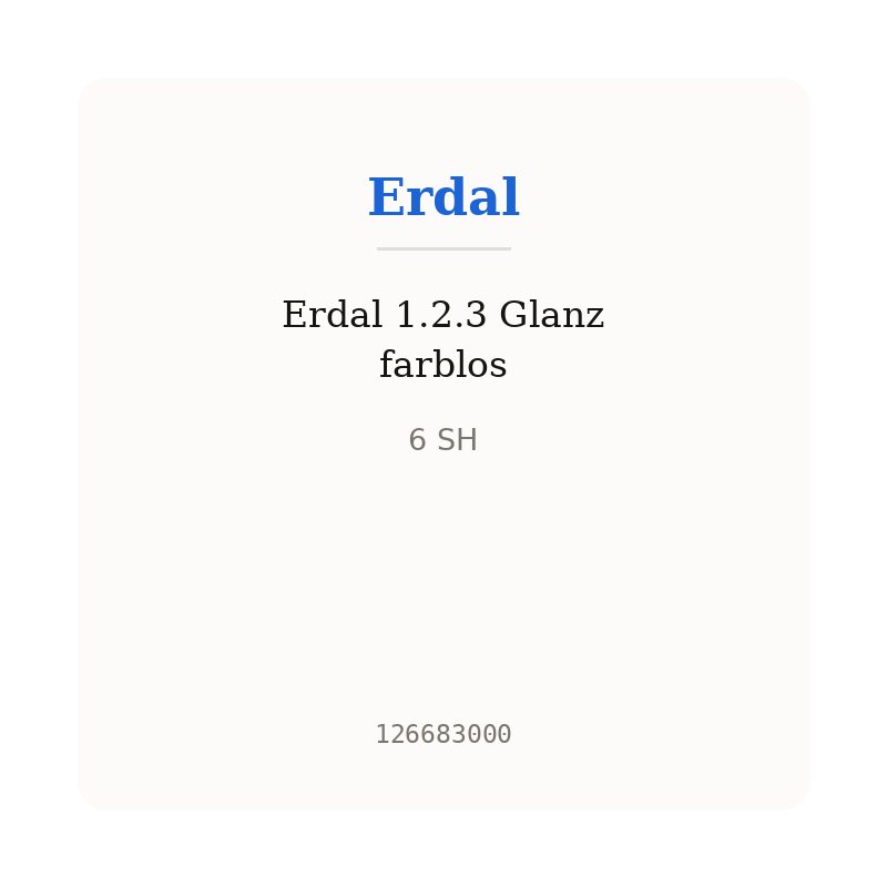 Erdal 1.2.3 Glanz farblos