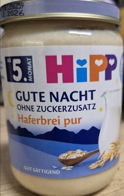 Bio Hipp Gute Nacht Brei Haferbrei pur ab dem 5.Monat 190g