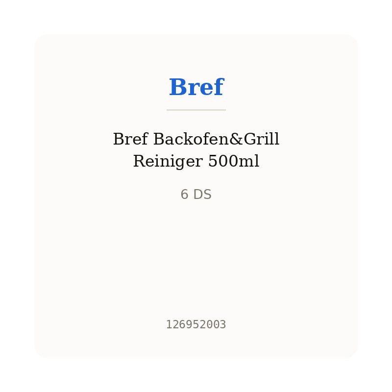 Bref Backofen&Grill Reiniger 500ml