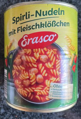 Erasco Spirli Nudeln mit Fleischklößchen 800g