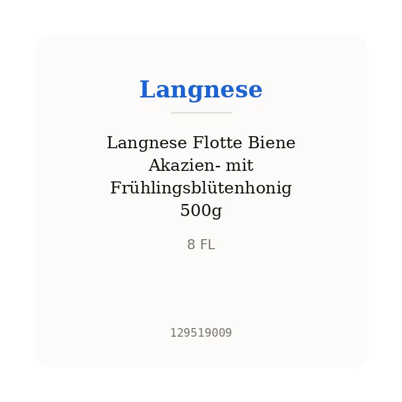 Langnese Flotte Biene Akazien- mit Frühlingsblütenhonig 500g