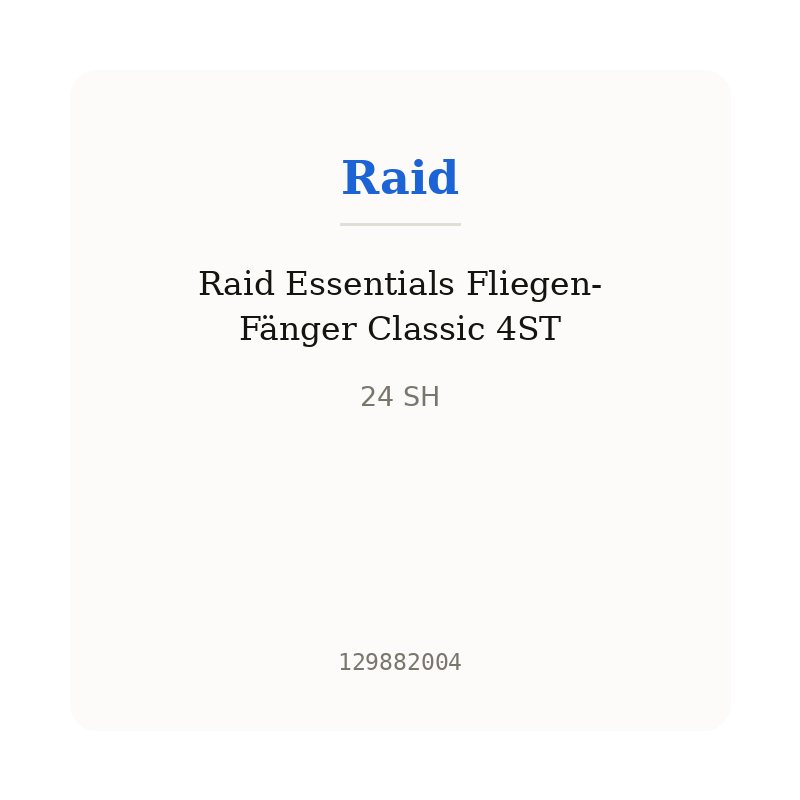 Raid Essentials Fliegen-Fänger Classic 4ST