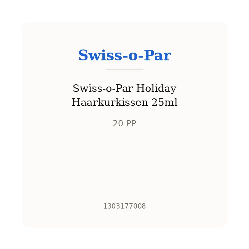 Swiss-o-Par Holiday Haarkurkissen 25ml