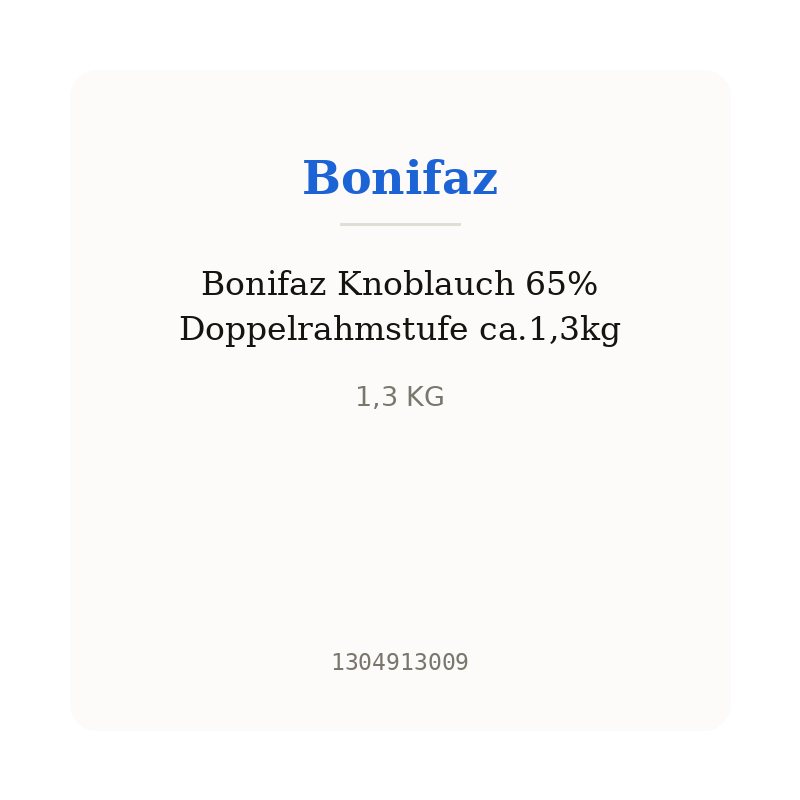 Bonifaz Knoblauch 65% Doppelrahmstufe ca.1,3kg