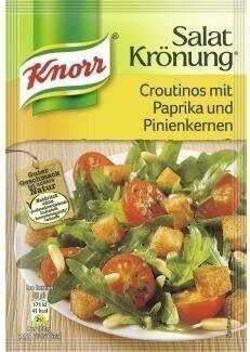 Knorr Salatkrönung Croutinos mit Paprika und Pinien 25g