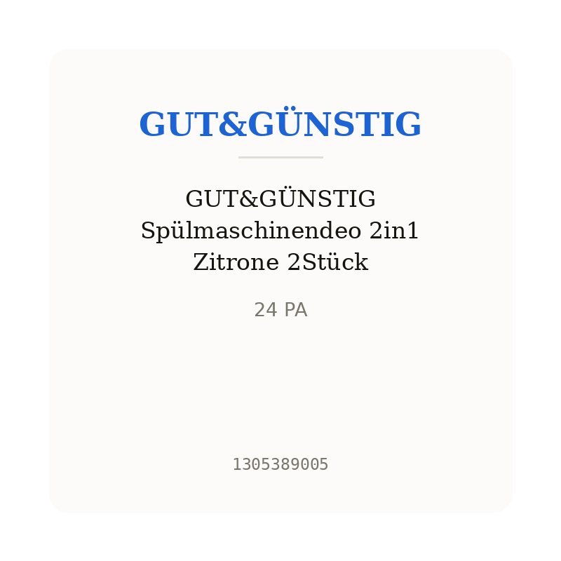 GUT&GÜNSTIG Spülmaschinendeo 2in1 Zitrone 2Stück