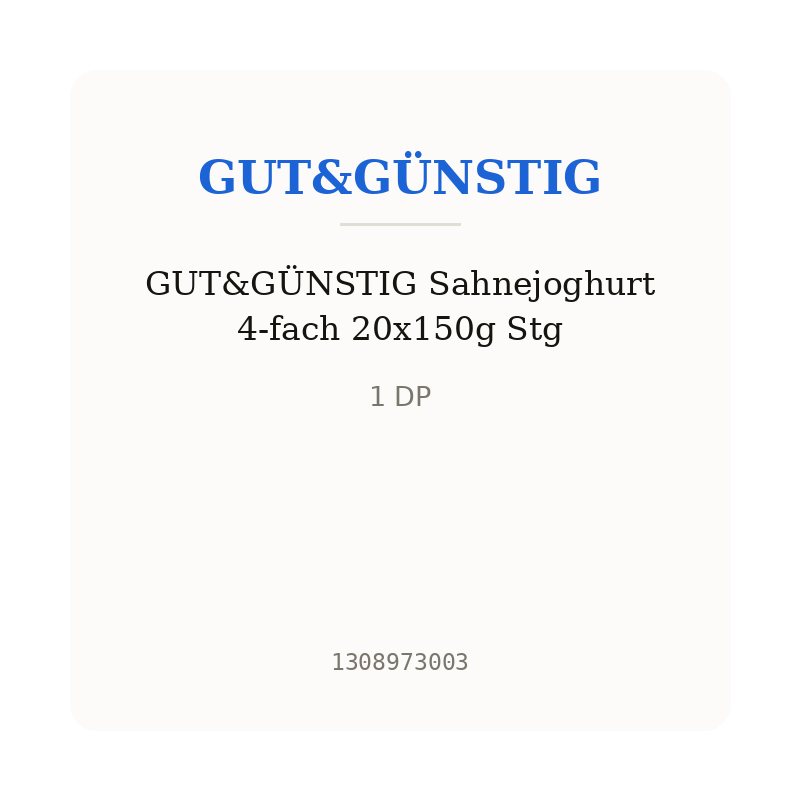 GUT&GÜNSTIG Sahnejoghurt 4-fach 20x150g Stg