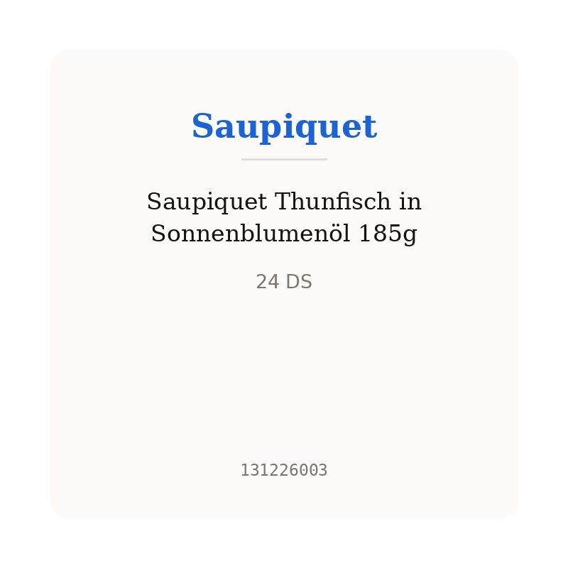 Saupiquet Thunfisch in Sonnenblumenöl 185g