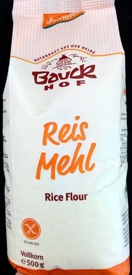 Demeter Bauck Mühle Vollkorn-Reismehl glutenfrei 500g