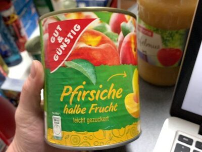 GUT&GÜNSTIG Pfirsiche halbe Frucht leicht gezuckert 820g