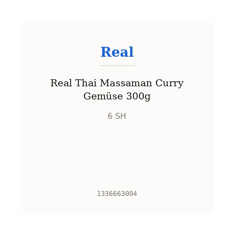 Real Thai Massaman Curry Gemüse 300g