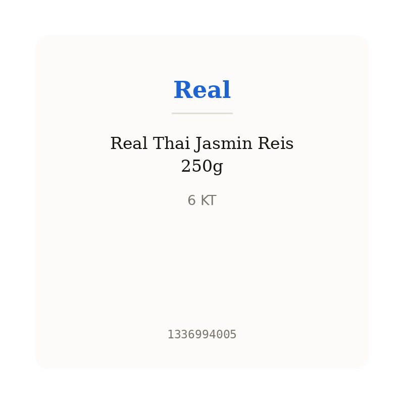 Real Thai Jasmin Reis 250g