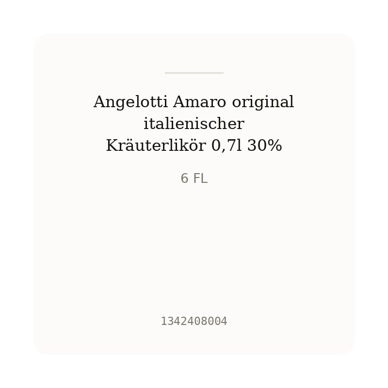 Angelotti Amaro original italienischer Kräuterlikör 0,7l 30%