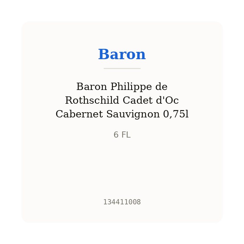 Baron Philippe de Rothschild Cadet d'Oc Cabernet Sauvignon 0,75l