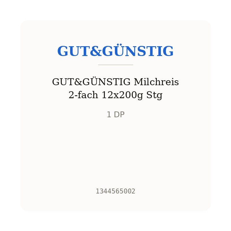 GUT&GÜNSTIG Milchreis 2-fach 12x200g Stg