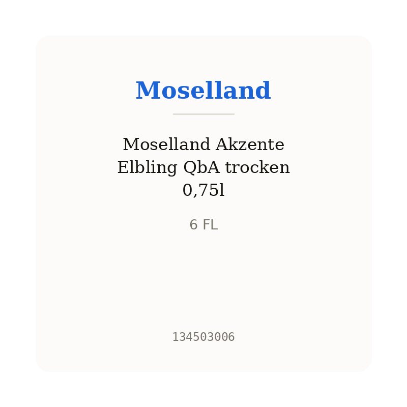 Moselland Akzente Elbling QbA trocken 0,75l