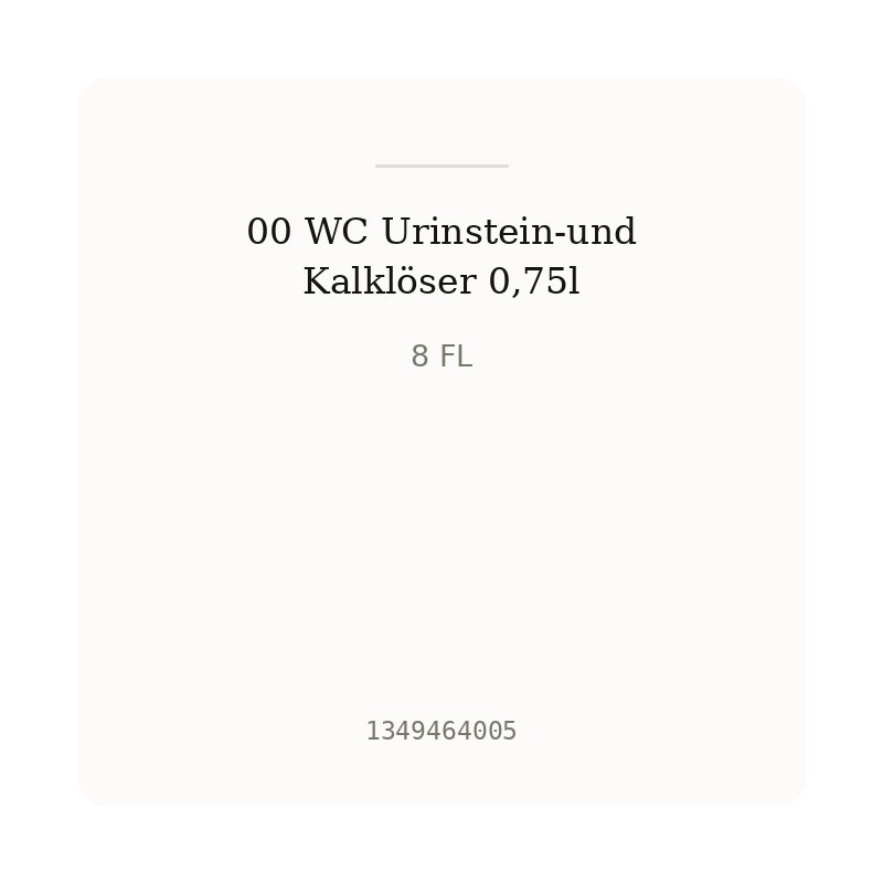 00 WC Urinstein-und Kalklöser 0,75l