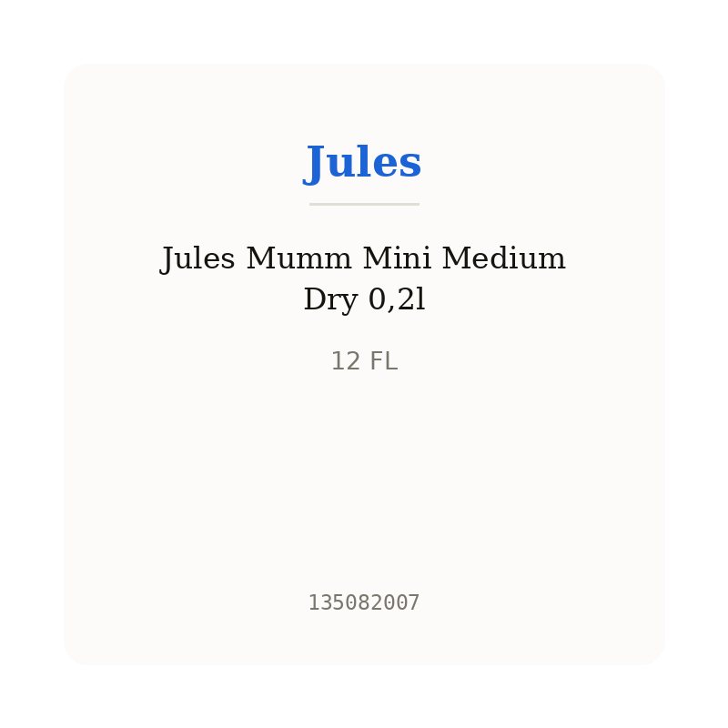 Jules Mumm Mini Medium Dry 0,2l
