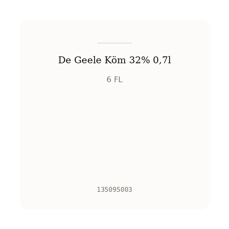 De Geele Köm 32% 0,7l