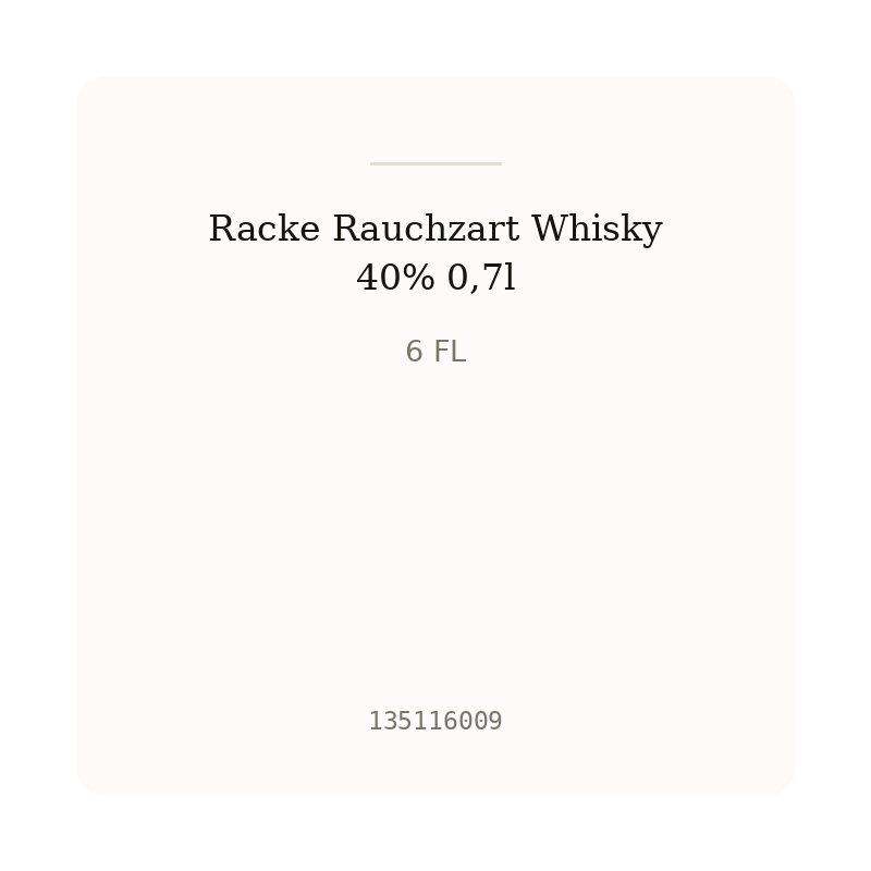 Racke Rauchzart Whisky 40% 0,7l
