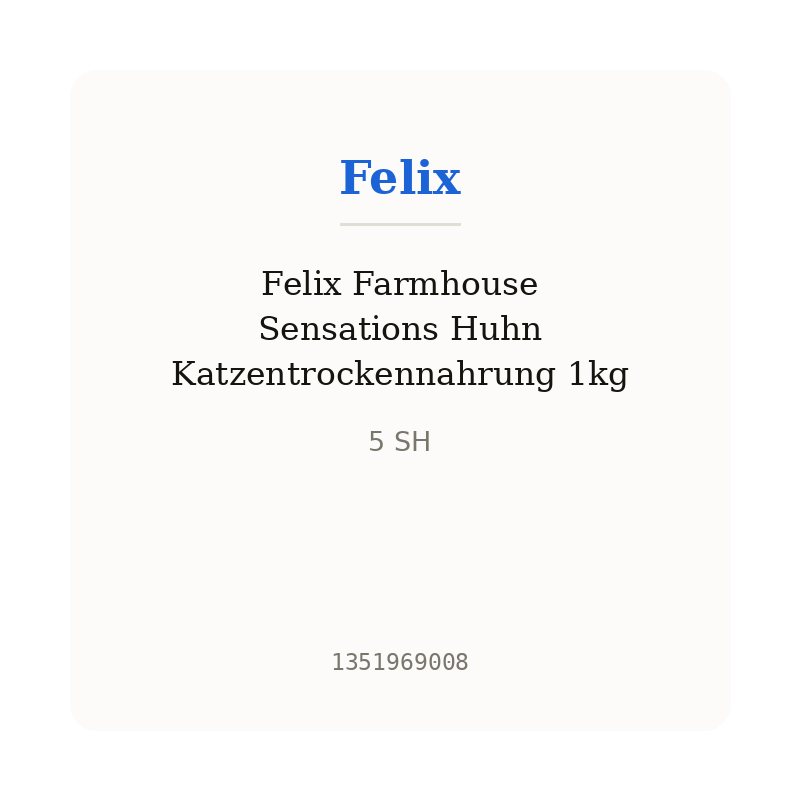 Felix Farmhouse Sensations Huhn Katzentrockennahrung 1kg