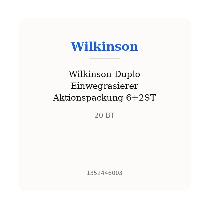 Wilkinson Duplo Einwegrasierer Aktionspackung 6+2ST