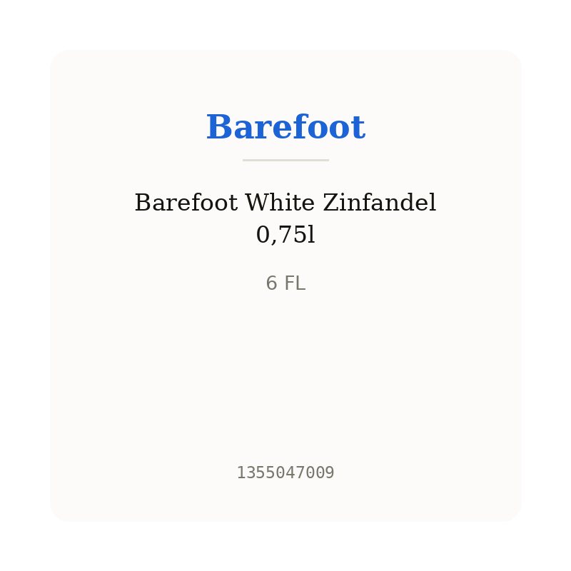 Barefoot White Zinfandel 0,75l