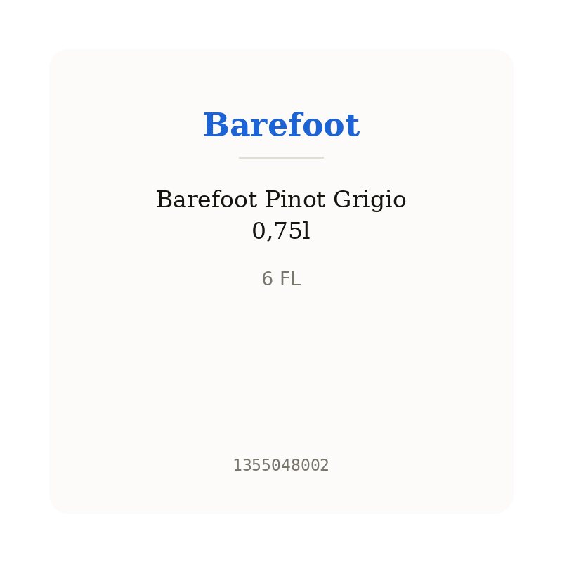 Barefoot Pinot Grigio 0,75l