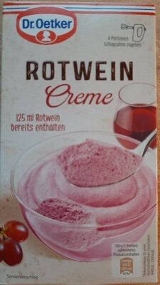 Dr.Oetker Rotwein Creme Dessertpulver 78g + Rotwein 125ml für 325ml 203g