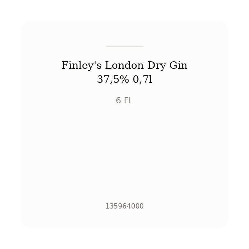 Finley's London Dry Gin 37,5% 0,7l