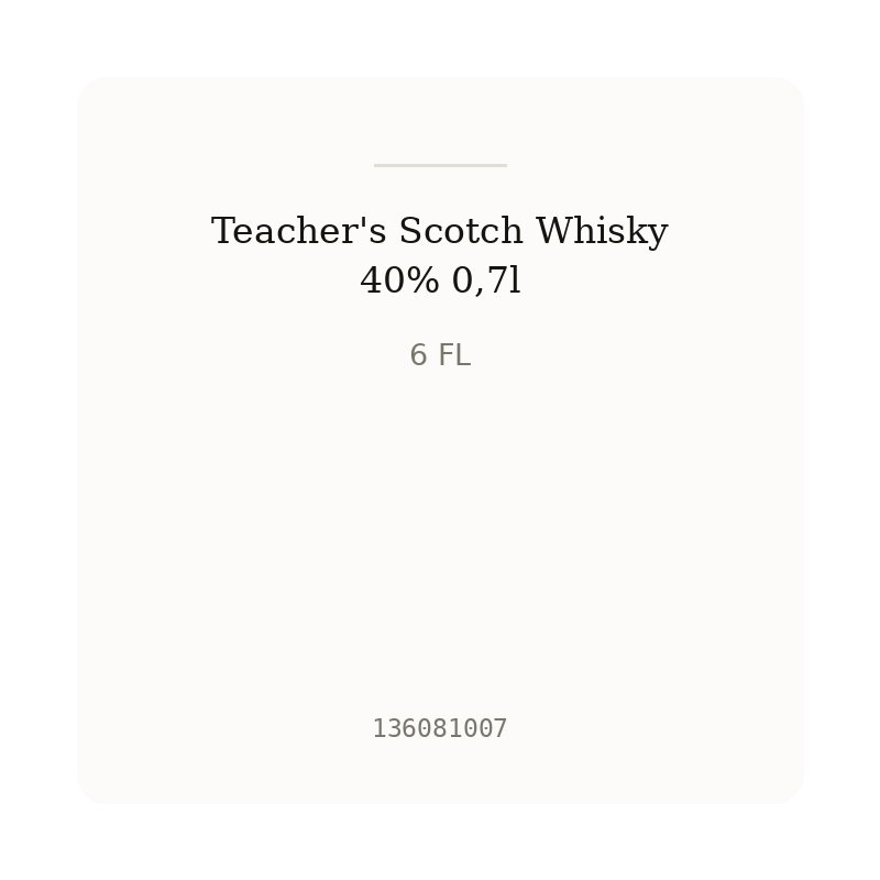 Teacher's Scotch Whisky 40% 0,7l