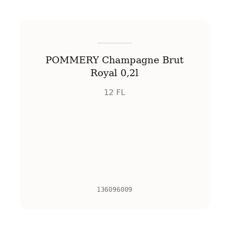 POMMERY Champagne Brut Royal 0,2l