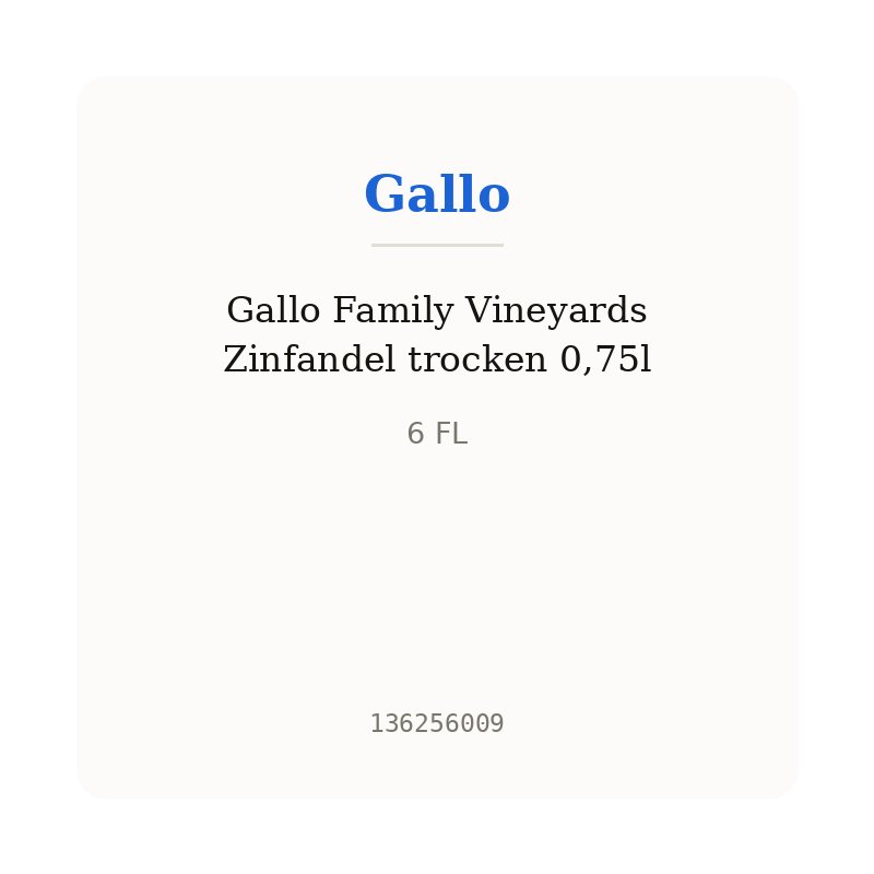 Gallo Family Vineyards Zinfandel trocken 0,75l