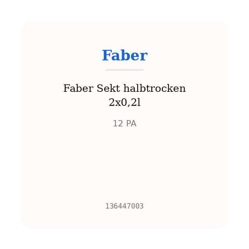 Faber Sekt halbtrocken 2x0,2l