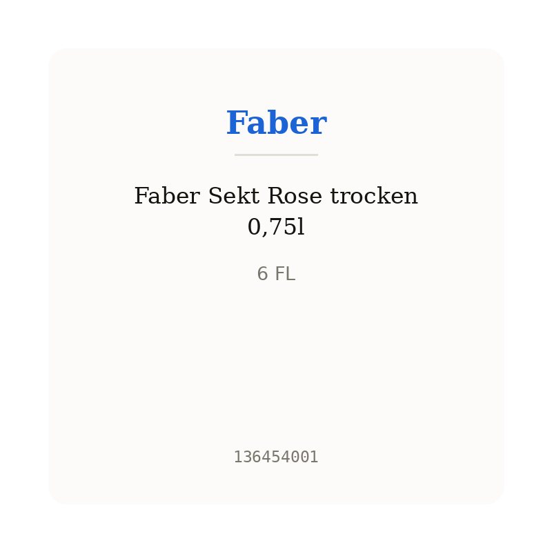 Faber Sekt Rose trocken 0,75l