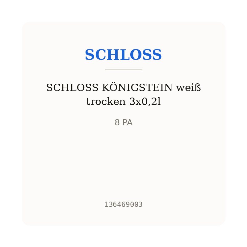 SCHLOSS KÖNIGSTEIN weiß trocken 3x0,2l