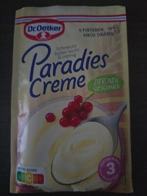 Dr.Oetker Paradies Creme Zitrone für 300ml 72,5g