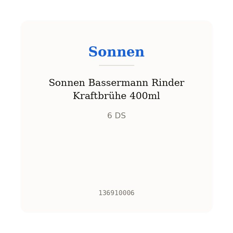 Sonnen Bassermann Rinder Kraftbrühe 400ml