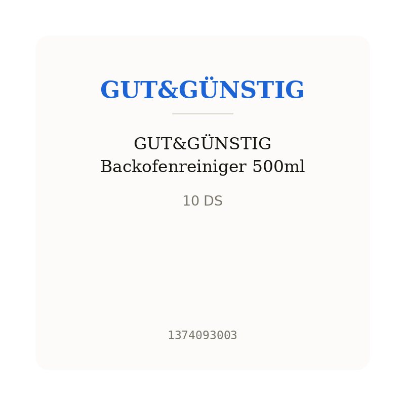GUT&GÜNSTIG Backofenreiniger 500ml