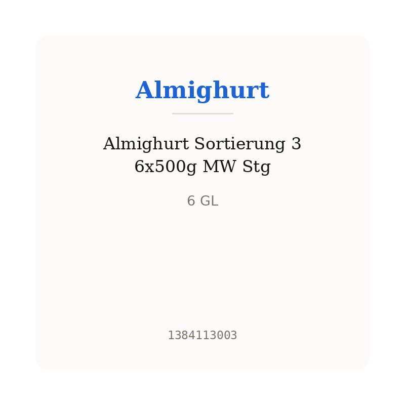 Almighurt Sortierung 3 6x500g MW Stg