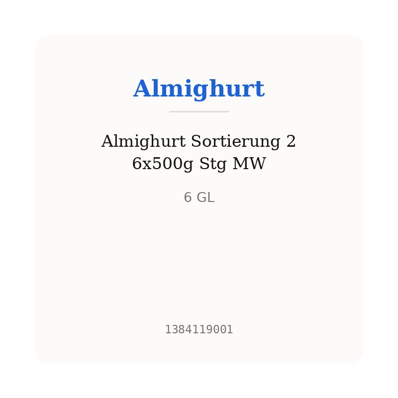Almighurt Sortierung 2 6x500g Stg MW