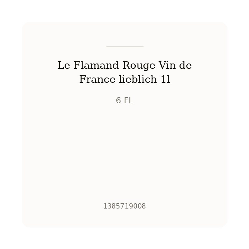 Le Flamand Rouge Vin de France lieblich 1l