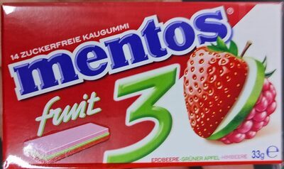 mentos Fruity Fresh 3 Erdbeer,Apfel,Himbeer 33g