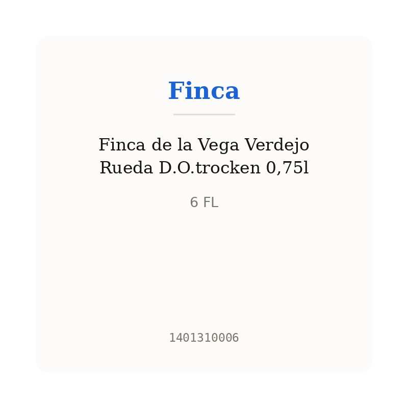 Finca de la Vega Verdejo Rueda D.O.trocken 0,75l