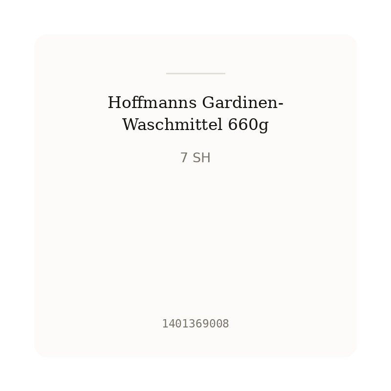 Hoffmanns Gardinen-Waschmittel 660g